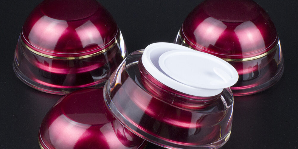 red color tower acrylic jars