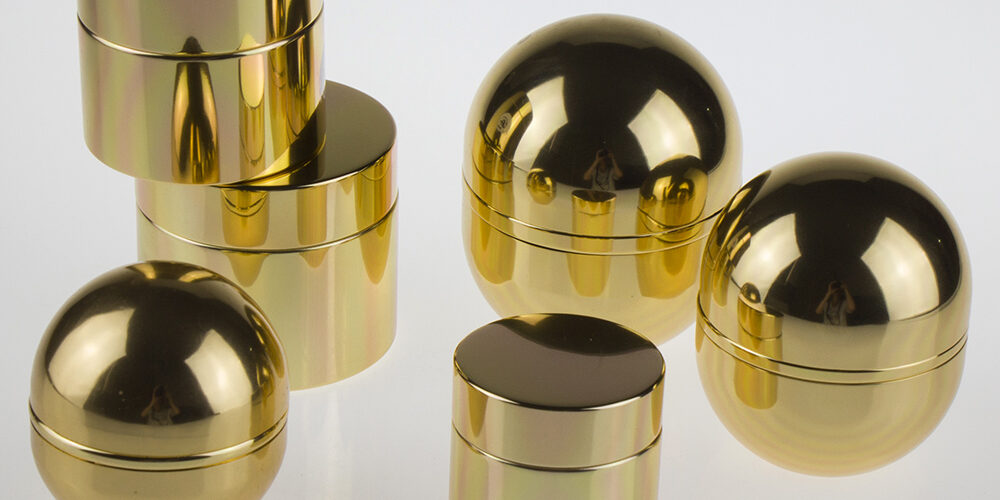 gold Aluminum Cream Cosmetic Jars