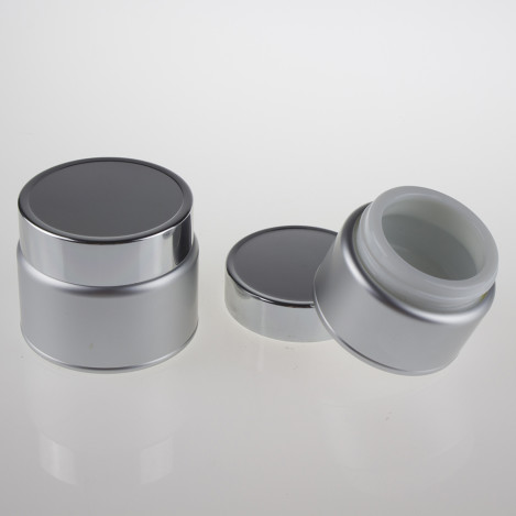 silver Aluminum Cosmetic Jar