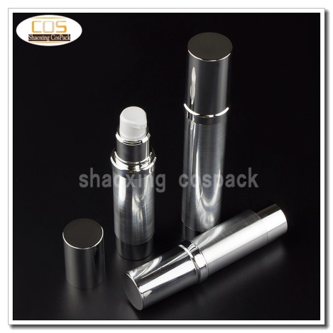 15ml 20ml 30ml silver airless pump packaging