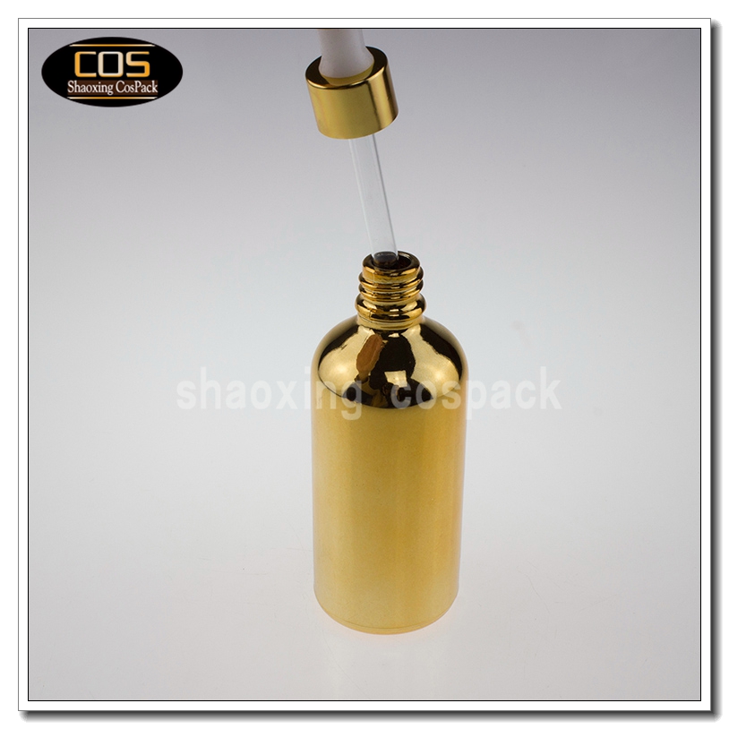wholesale 100ml Gold Dropper Bottles