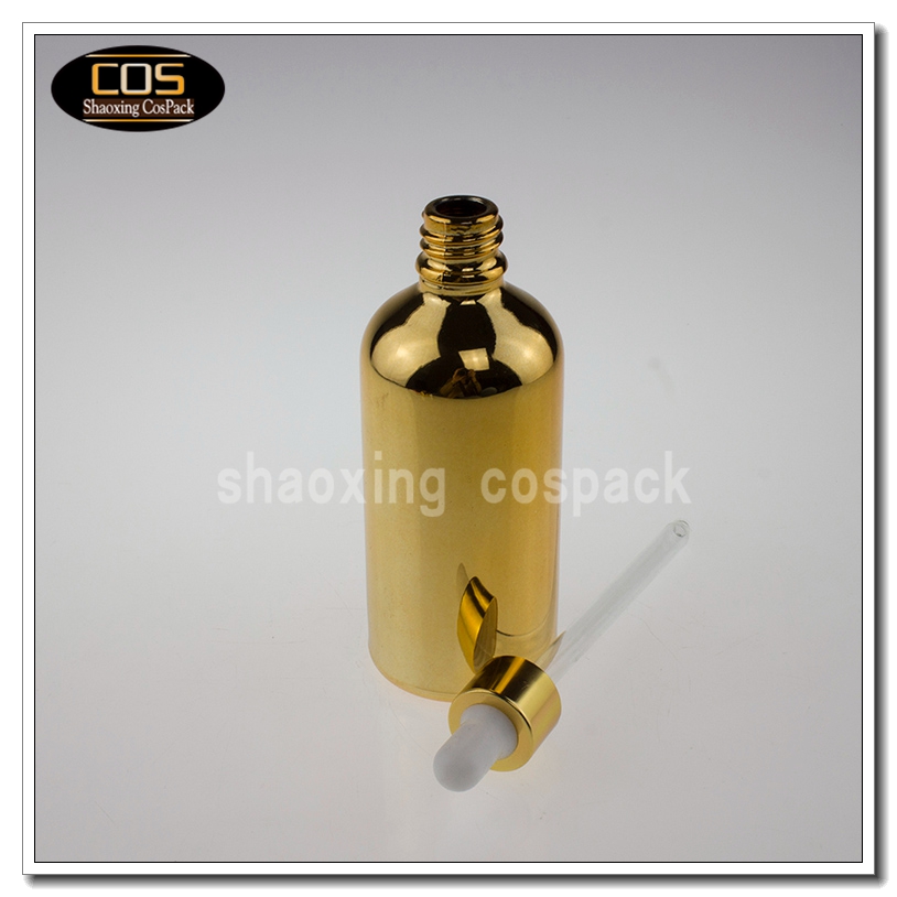 100ml Gold color glass Dropper Bottles