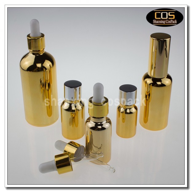 gold and silver glass dropper bottles wholesale