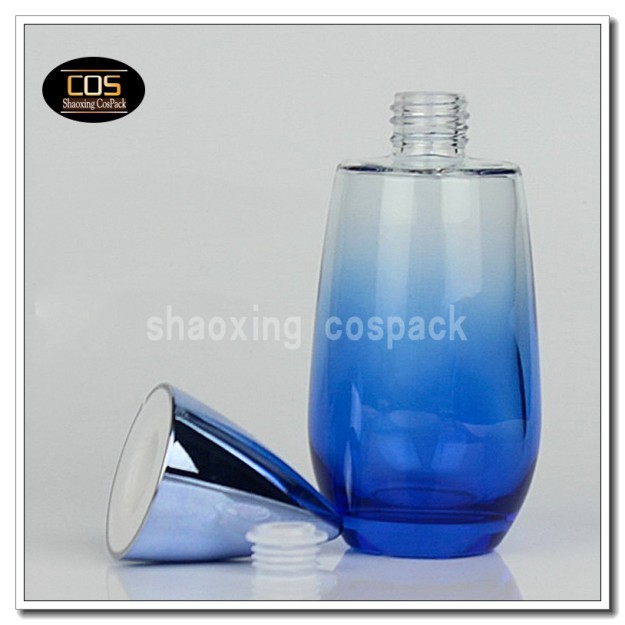 120ml cosmetic blue glass bottle wholesale
