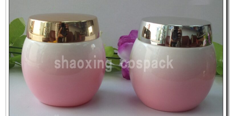 pink glass cosmetic mask container wholesale
