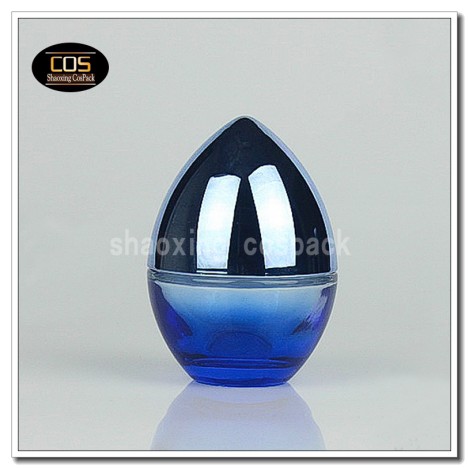 50g blue Glass cosmetic jar for face cream