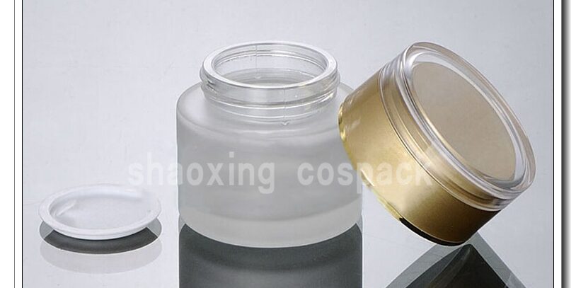 50ml frost glass container for cream