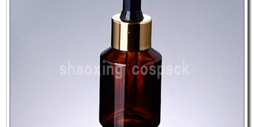 30ml dropper bottle with gold ring black top