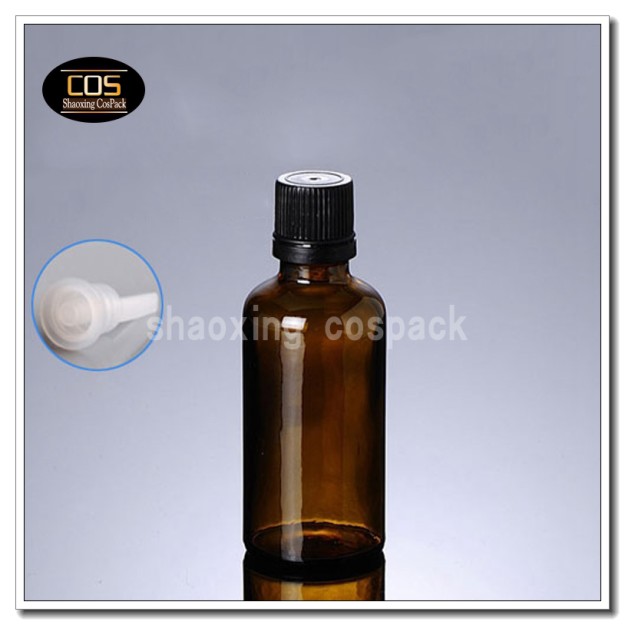 50ml glass Amber Bottle for oil