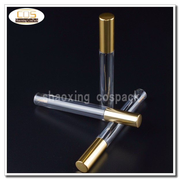 8ml clear eyeliner tube with gold lid