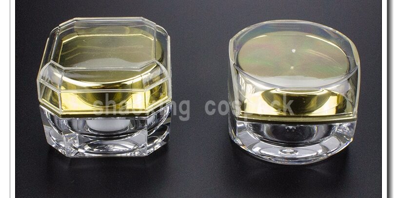 gold cosmetic jars