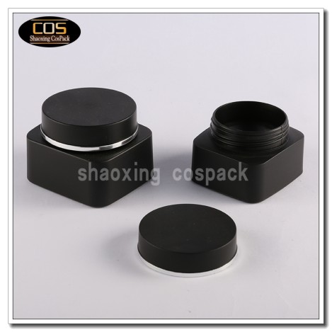 black 30g50g pp square cream jars
