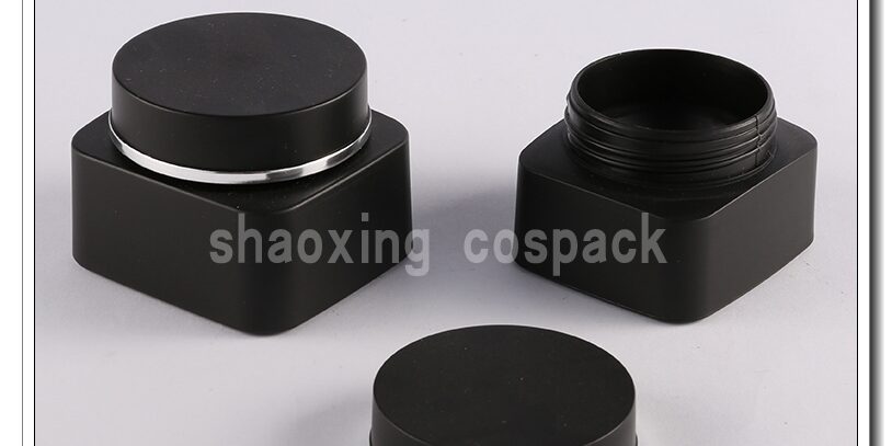 black 30g50g pp square cream jars