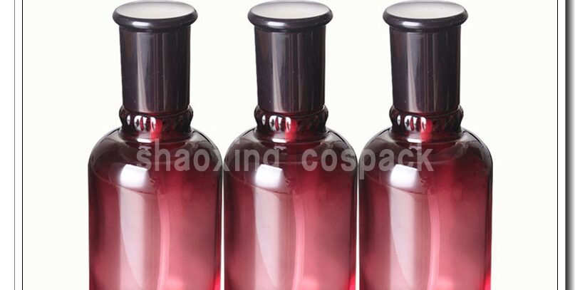red empty 150ml luxury glass bottle