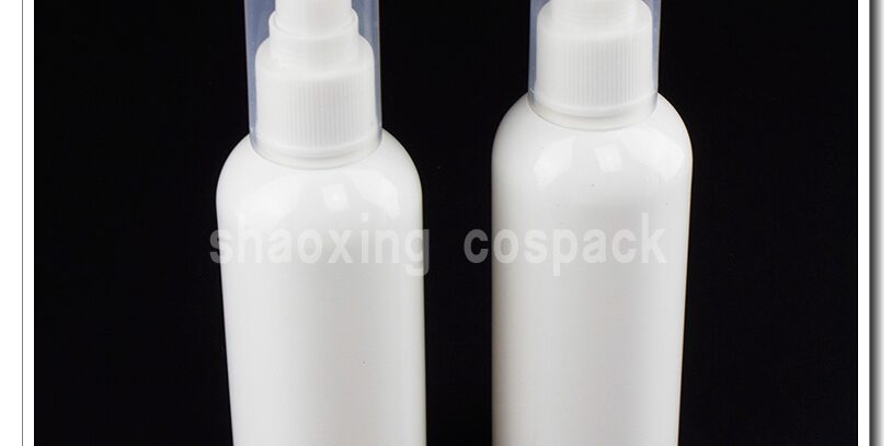 white spray pump bottles
