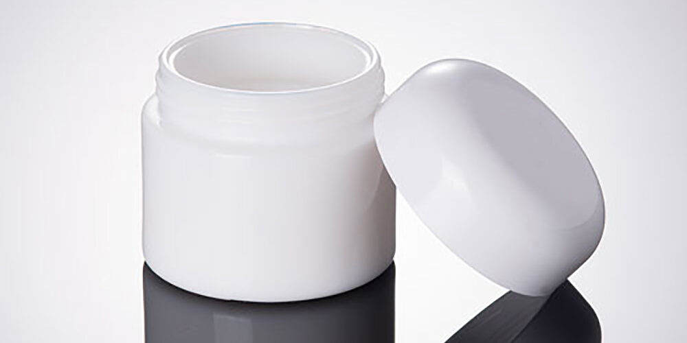 50g White Jade Glass Cosmetic Container