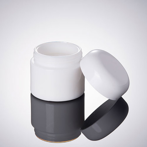 50g White Jade Glass Cosmetic Container