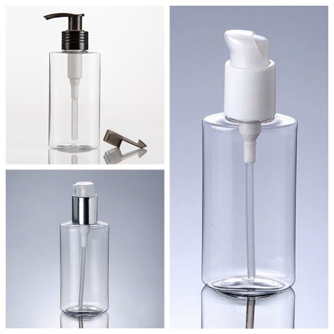 Clear Plastic Cosmetic Bottle With Lotion Pump120ml 200ml
