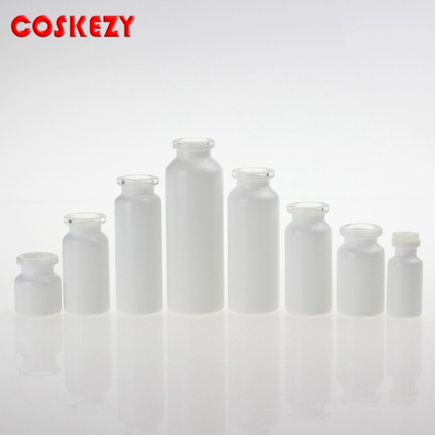 Full Size White Pharmaceutical Glass Vial