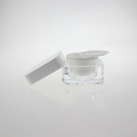China Suppliers 30g 50g Square Shape Acrylic Jar For Cream