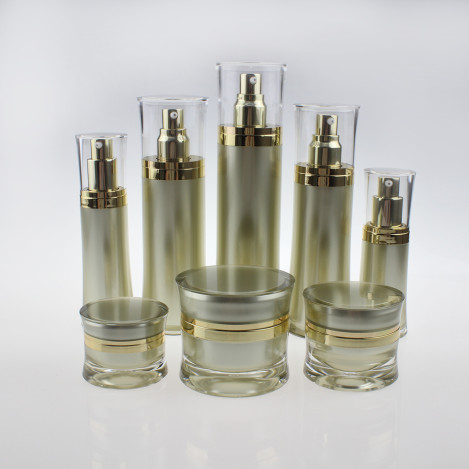 New Style Pink And Gold Acrylic plastic Cosmetic Packaging