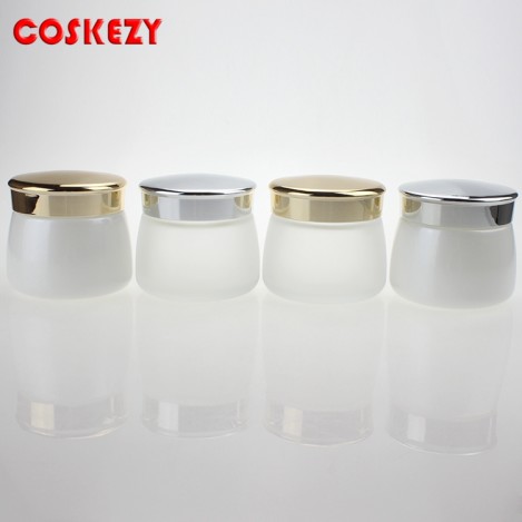130g Empty glass Clear Frosted Facial Cream Jar