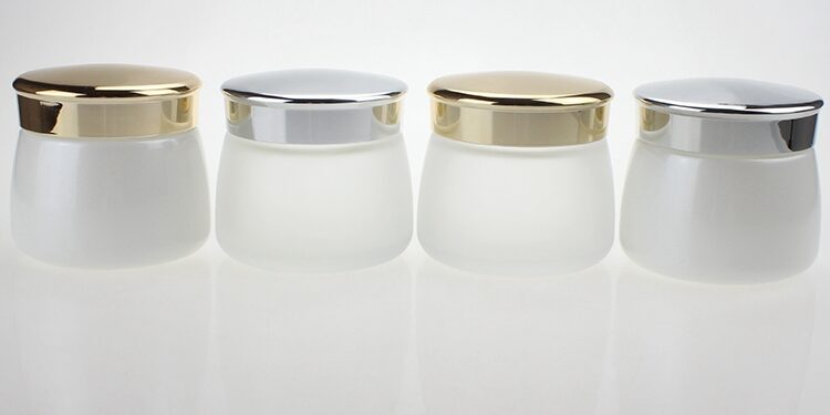 130g Empty glass Clear Frosted Facial Cream Jar
