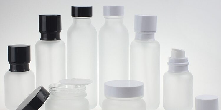 Clear Frosted Glass Cosmetic Packaging