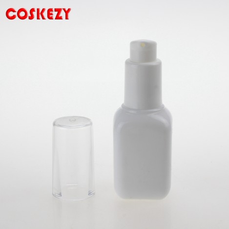 30ml Cosmetic Packaging Pump White Jade Glass Bottle