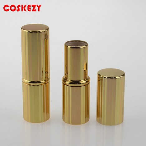 4g Gold Round Shape Aluminum Lipstick