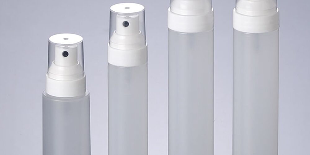 Round Shape Matte Transparent Spray Pump Plastic Bottle