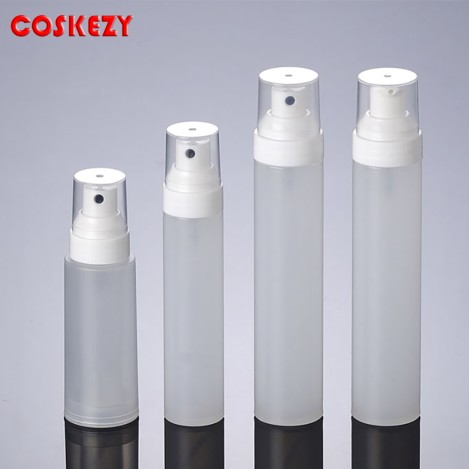 Round Shape Matte Transparent Spray Pump Plastic Bottle