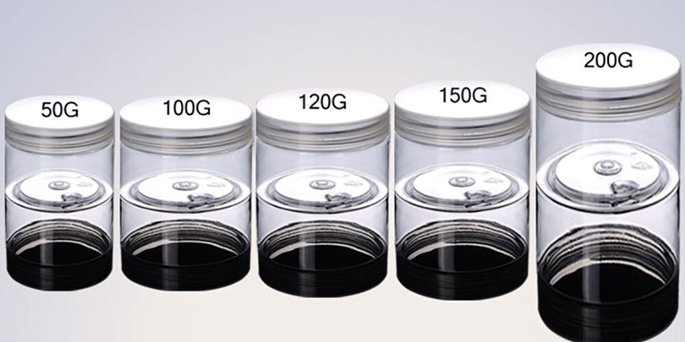 From China Amber/Clear PET Plastic Cosmetic Jar