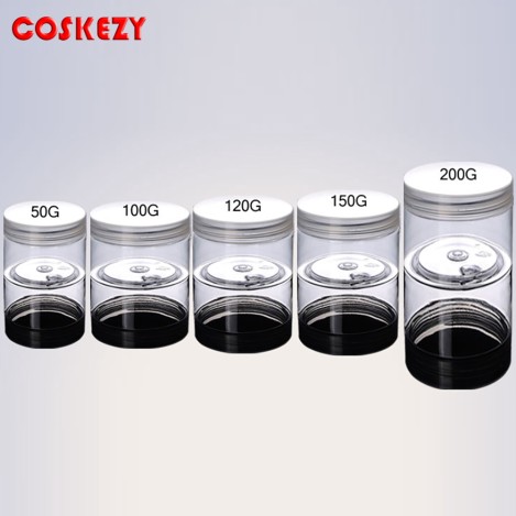 From China Amber/Clear PET Plastic Cosmetic Jar