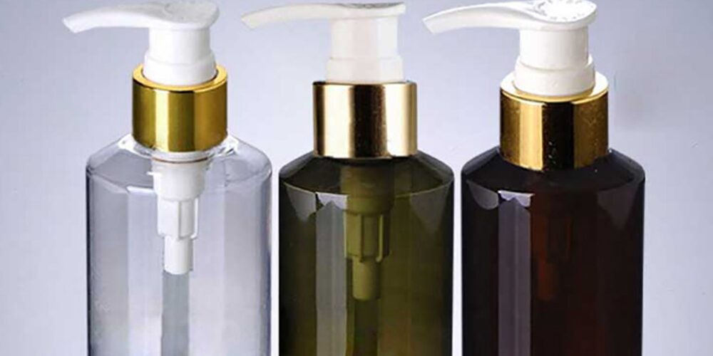 100ml Green/Amber PET Lotion Pump Bottle, 150ml Clear/Green/Amber Plastic Serum Bottle