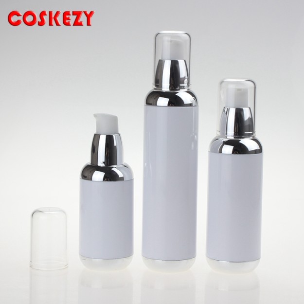 White Plastic Airless Pump Bottle