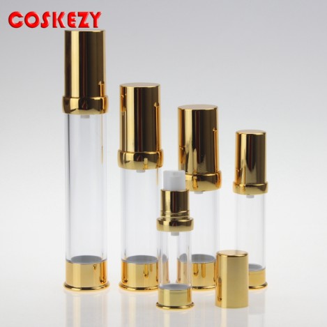 Gold/Sliver Plastic Airless Pump Bottle