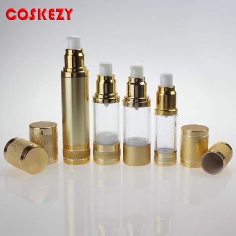 Wholesale Gold Airless Serum Bottle With Aluminum Cap