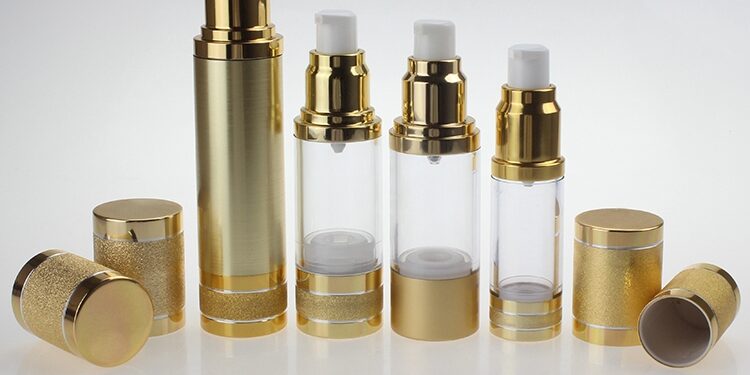Wholesale Gold Airless Serum Bottle With Aluminum Cap
