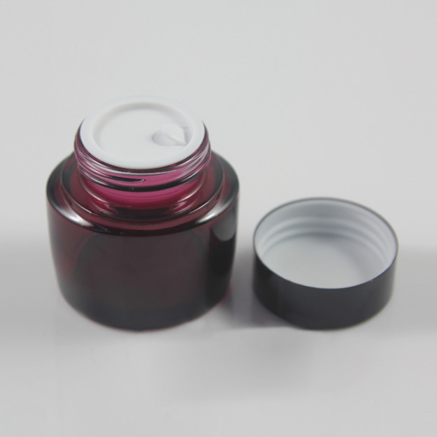 Empty 10ml glass perfume bottle, purple mist spray bottles with pump