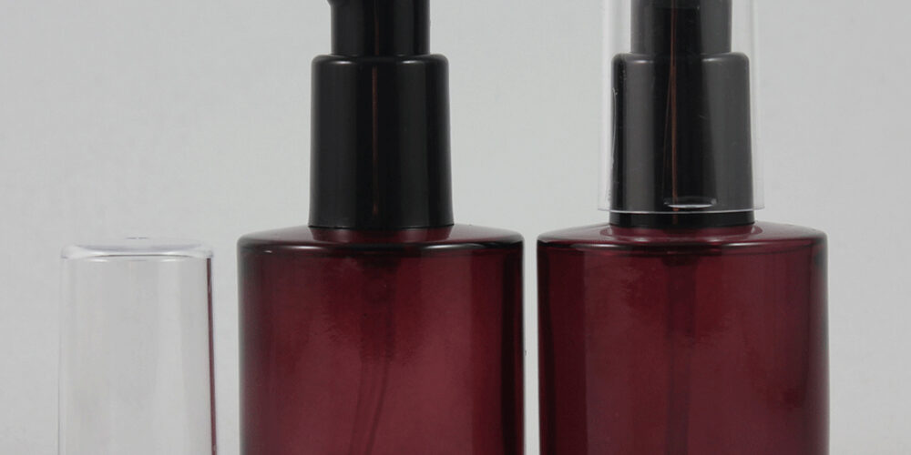 Empty 40ml Glass Perfume Bottle, Mist Spray Glass Bottle With Black And Black Pump