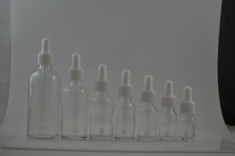 clear Glass Dropper Bottle, Full Size Essential Oil Glass Bottles