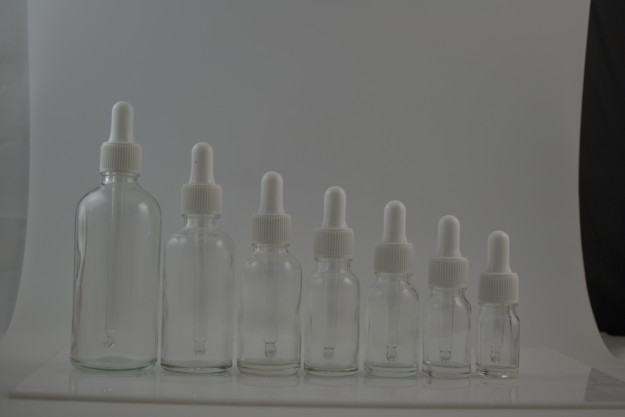 clear Glass Dropper Bottle, Full Size Essential Oil Glass Bottles
