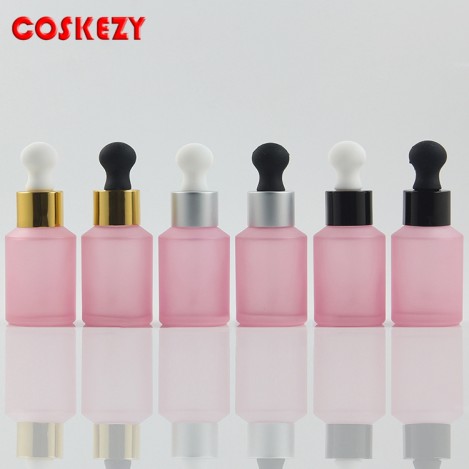Beauty Pink Skin Care Glass Bottle With Dropper