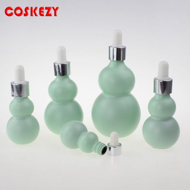 New Style Double gourd Green Full Size Glass Dropper Bottle