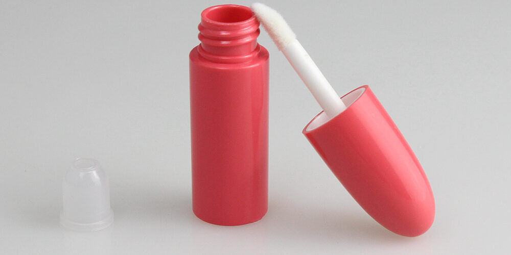 Wholesale Red Lip Gloss Tubes With White Brush Head For Cosmetic Packaging