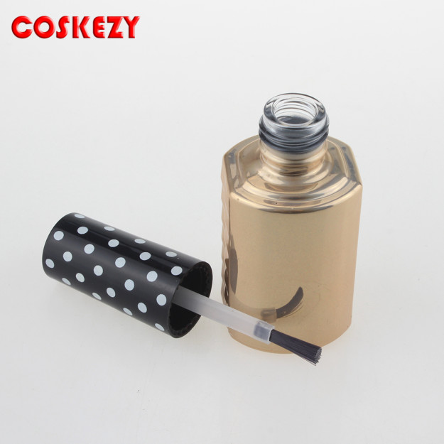 Cosmetic Nail Polish Bottle With Brush, Glass Bottle For Nail Polish