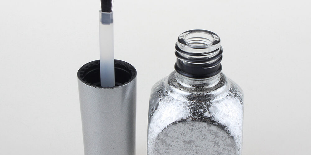 Empty Glass Bottle For Oil, 12ml Nail Polish Bottle With Brush
