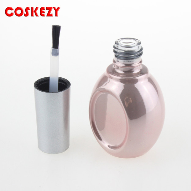 Round Shape Cosmetic Container Glass Bottle For Nail Polish