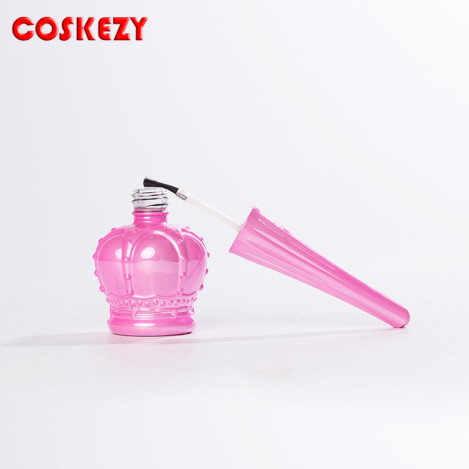 Wholesale Crown Shape Pink DIY Nail Polish Bottles